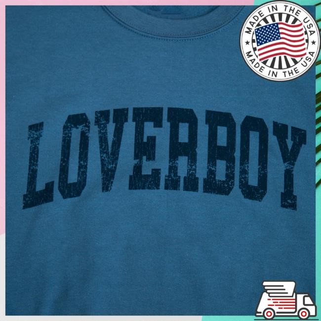 Drink Loverboy Vintage University - Blue Jean Crew neck Sweatshirt