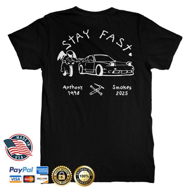 Official PrizzaMike StayFastSmokes Tshirt Black/White Official PrizzaMike StayFastSmokes New Shirt Black/White