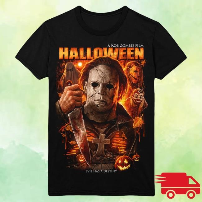 Official Gutter Garbs Rob Zombie Shop Rob Zombie's Halloween: Evil Has a Destiny Tee Official Gutter Garbs Rob Zombie Shop Rob Zombie's Halloween: Evil Has a Destiny Shirt