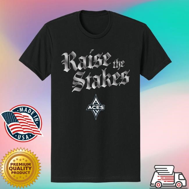 Las Vegas Aces Raise The Stakes 2025 Playoffs Black Shirt
