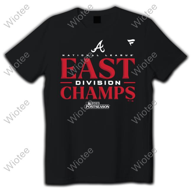 Atlanta Braves Fanatics Branded 2023 NL East Division Champions Locker Room Long Sleeve Tee Atlanta Braves Fanatics Branded 2023 NL East Division Champions Locker Room Crewneck Sweatshirt