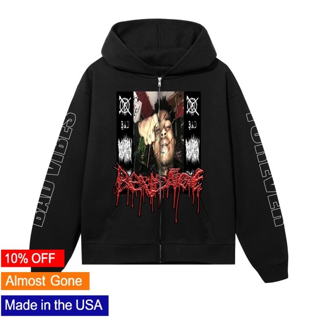 Revenge X Shattered Zip Up Hoodie Revenge Merch Shop