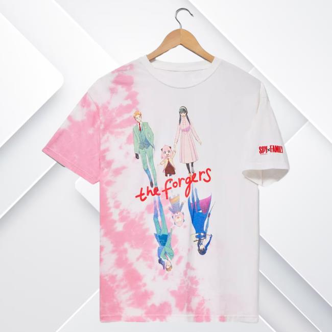 Officia Official Box Lunch Clothing Shop Store Spy X Family Forger Family Group Portrait Split Tie-Dye Tee Boxlunch Merch