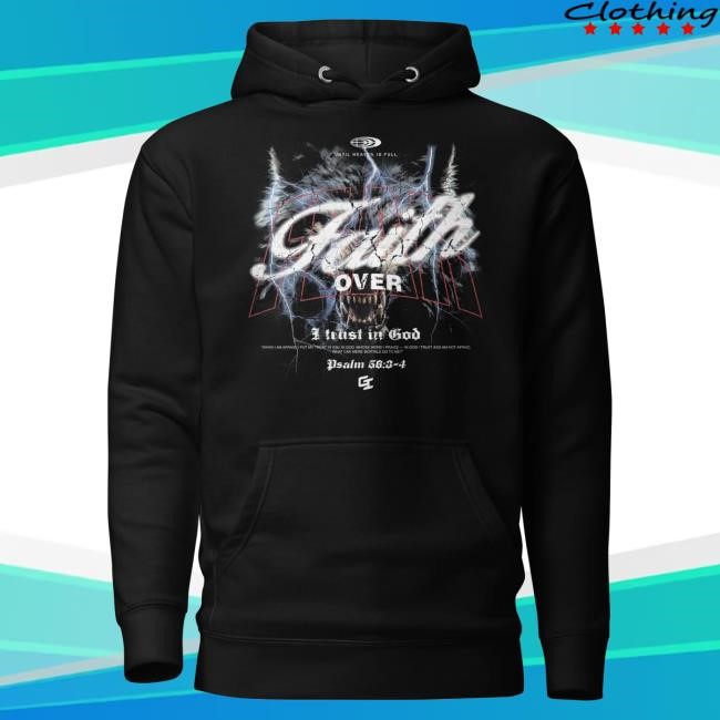 Official God Inspires Clothing Store 'Faith Over Fear' Classic Attractive Hoodie