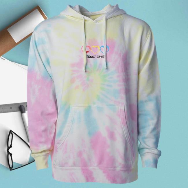 Official Philip Defranco Merch Store Beautiful Bastard Drained Hearts Tie-Dye Crewneck Sweatshirt Beautifulbastard Philipdefranco Shop