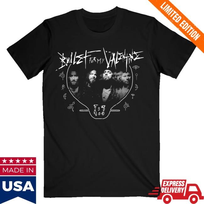 Official Bullet for My Valentine Merch Clothing BFMV Band Photo Dateback Hot Shirt