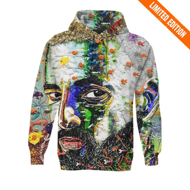 Official Maluma Merch #7Dj Portrait Hoodie