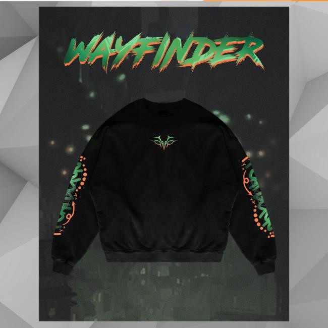 Official Cloudeelle "Wayfinder" - Oversized Crew With the phrases Official Cloudeelle "Wayfinder" - Oversized Crew neck With the phrases