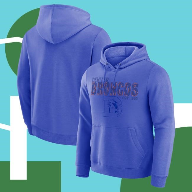 Official Denver Broncos Clothing Men's Darius Rucker Collection by Fanatics Royal Denver Broncos Attractive Hoodie DenverBroncos