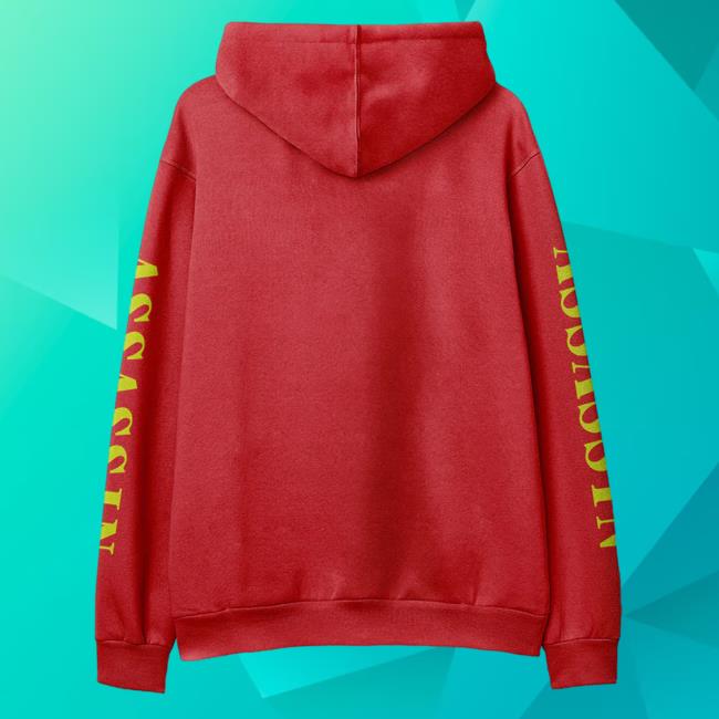 Official Yujin Clothing x Champion Assassin Sweatshirt Red Official Yujin Clothing x Champion Assassin Hooded Sweatshirt Red
