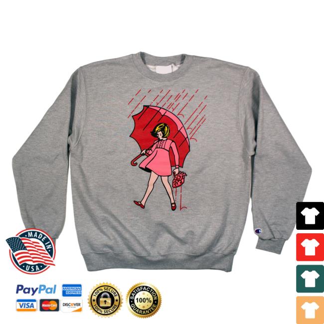 Official Slinger Apparel Store Shop Heart Girl Champion Crew neck Grey Pyroscopic
