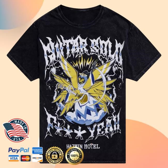 Hazbin Hotel Guitar Solo Adam Mineral Wash Tee