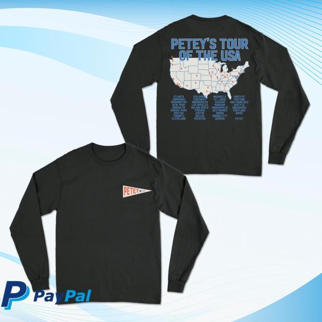 Petey USA Tour De USA Long Sleeve Tshirt Petey USA Tour De USA Long Sleeve Shirt