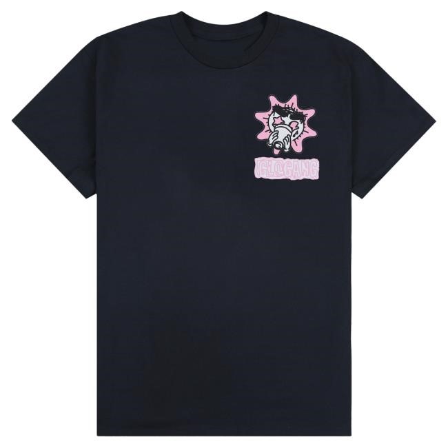 Official Glo Gang Merch Store Glo Gang Doodle Glo Sun Logo Popover Shirt (Black) GloGang