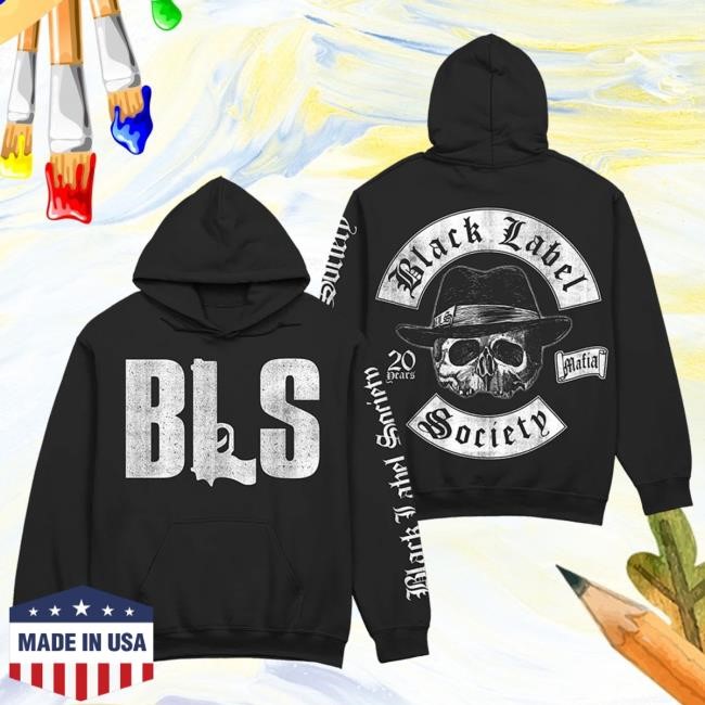 Mafia 20 Year Anniversary Hoodie Black Label Society Merch Mafia 20 Year Anniversary Long Sleeve Hoodie Black Label Society Merch