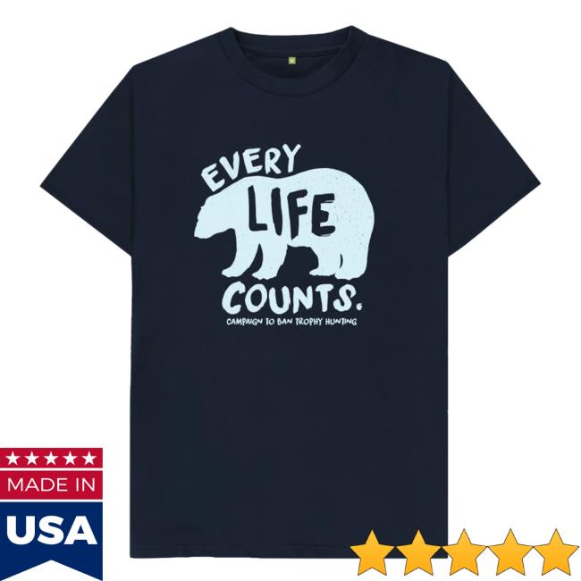 Official Against Trophy Hunting Store Every Polar Bear Counts Shirt