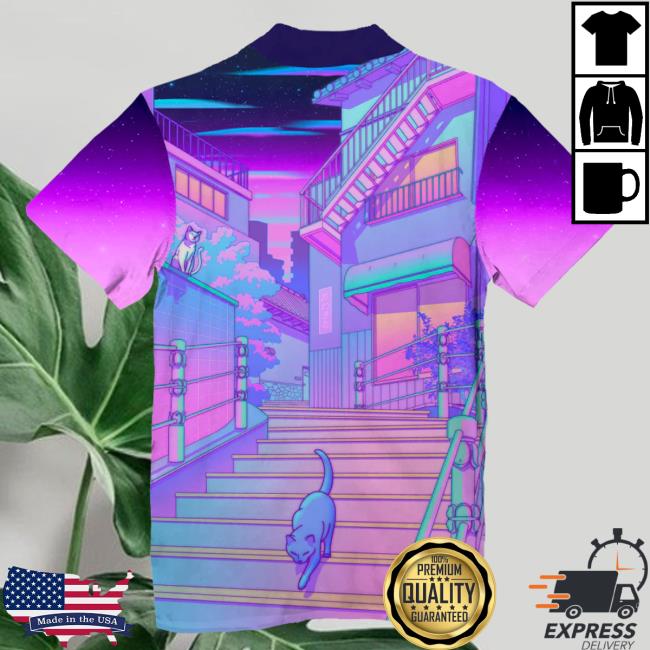 Official Vapor95 Clothing Store Vapor 95 Kitty Town Hawaiian Tees Official Vapor95 Clothing Store Vapor 95 Kitty Town Hawaiian Attractive Shirt
