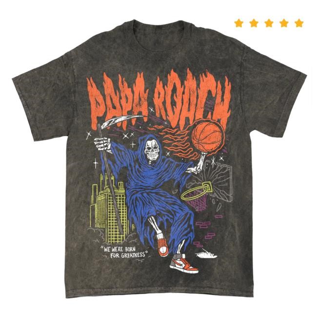 Official Papa Roach Merch Shop Dunk Madness Shirt 2024 (Mineral Black)