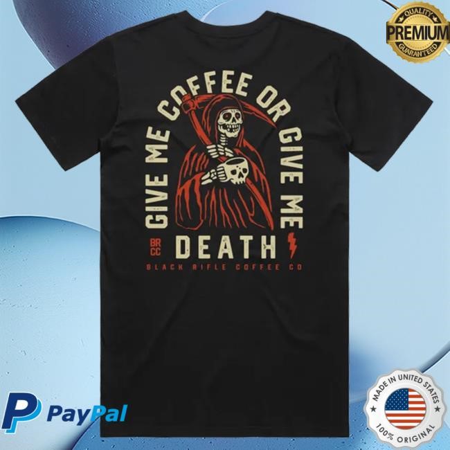 Official Black Rifle Coffee Store Shop Grim Sipper Give Me Coffee Tees