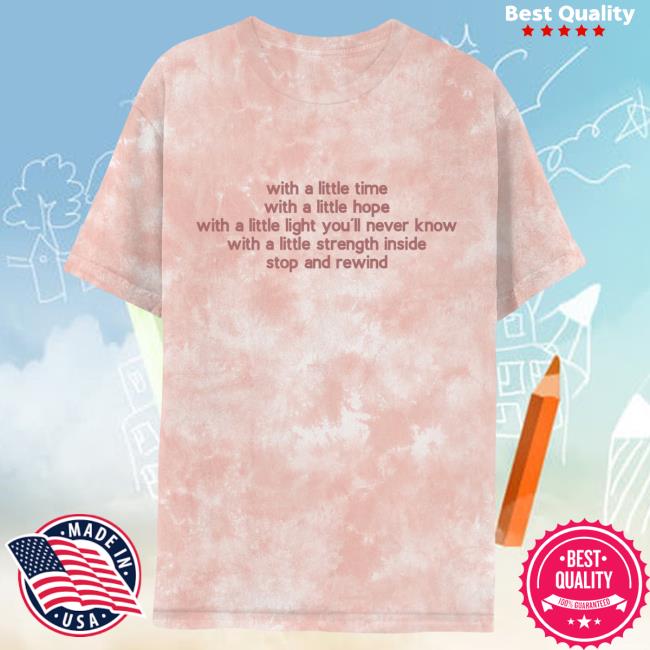 Official Merch Bar Delta Goodrem Stop And Rewind Tie Dye Lyric Hoodie Peach Tie-Dye MerchBar