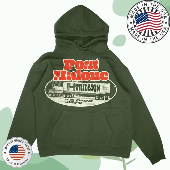 Official Post Malone Merch Store Shop Post Malone F-1 Trillion Green Tour Hoodies