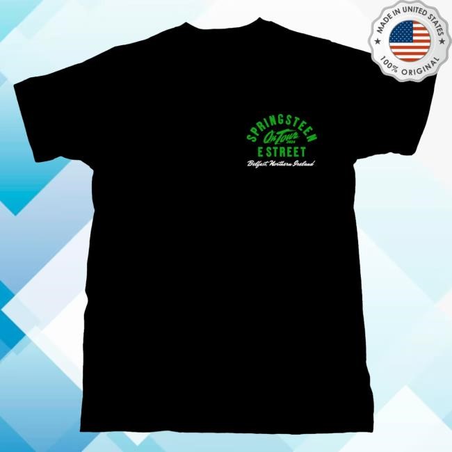 Officia Bruce Springsteen Merch Store Springsteen & The E-Street Band Belfast 2024 Limited Edition Tour Shirt