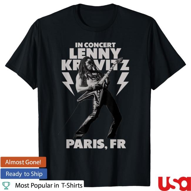 Official Lenny Kravitz – Blue Electric Light Tour 2025 Paris Shirt