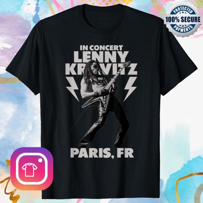 Official Lenny Kravitz – Blue Electric Light Tour 2025 Paris T Shirt Official Lenny Kravitz – Blue Electric Light Tour 2025 Paris Tee