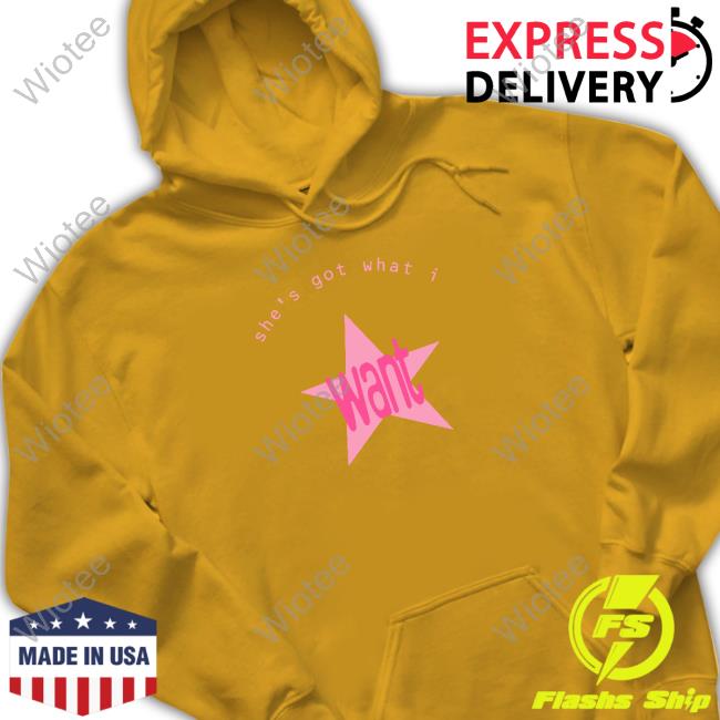 Muna Merch She's Got What I Want Sweatshirt Pink Want Black Tee