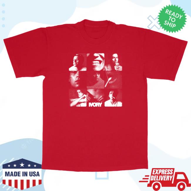Official Omar Apollo Merch Ivory Grid Red Tee Shirt Omarapollo
