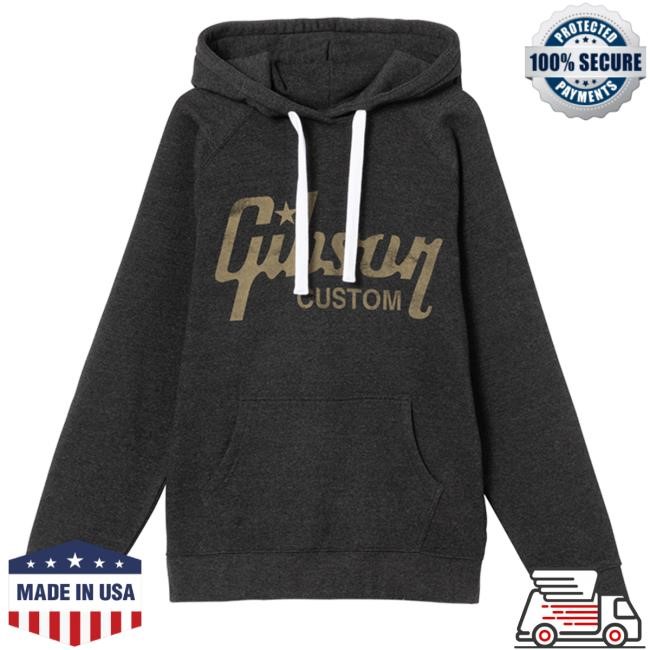 Official Gibson Merch Store Shop Gibson Custom Gold Star Hooded Sweatshirt Gibson Band