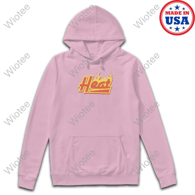 Miami Heat Merch Court Culture Heat Flames Hoodie Court Culture Heat Flames Tee White