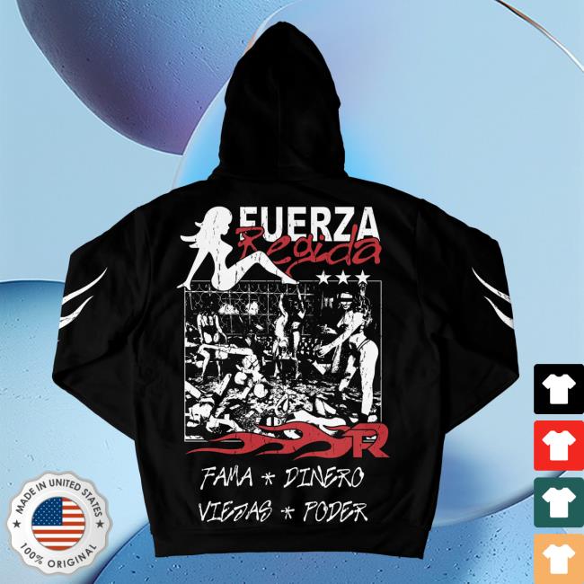 Fuerza Regida FDVP - Black T-Shirt Official FDVP - Black Hooded Sweatshirt