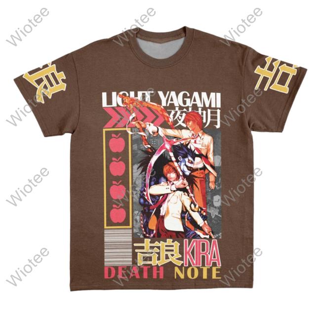 Official Anime Ape Clothing Light Yagami Death Note Streetwear T-Shirt Animeape