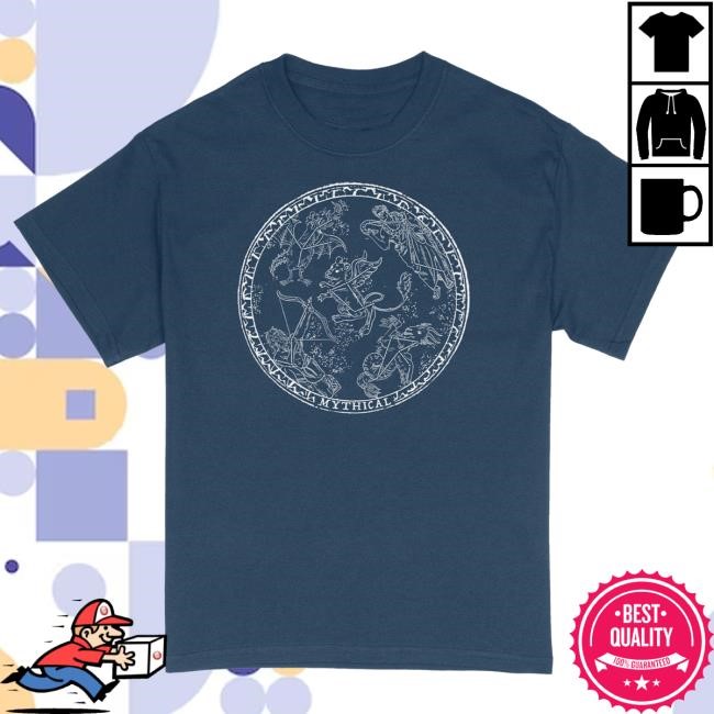 Official Mythical Merch Store Shop Mythical Constellations Glow-In-The-Dark T Shirt (Navy)