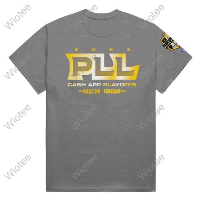 Official Premier Lacrosse League Shop Champion Cash App 2023 Playoff Shirt New Gray