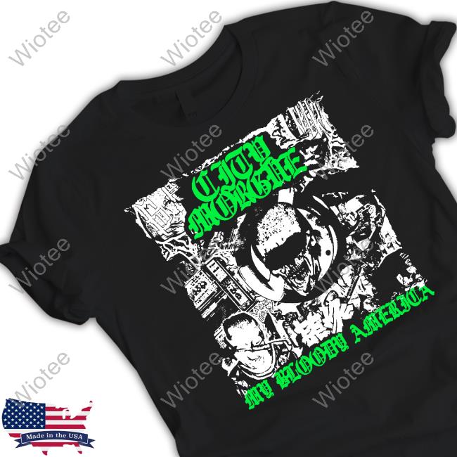 City Morgue My Bloody America Punk Black T Shirt
