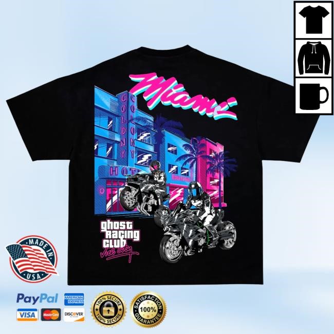 Official Ghost Racing Apparel Ghost Racing Miami Vice Ghost Tees - Black