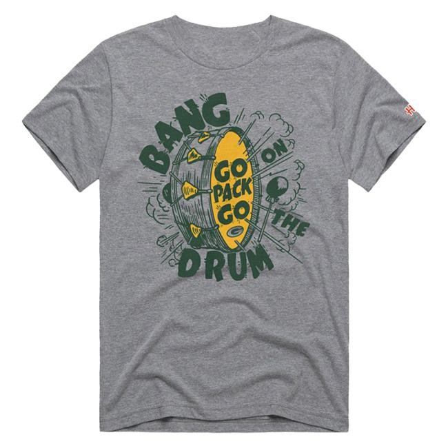 Official Green Bay Clothing Packers Homage Bang On The Drum Shirts GreenBay