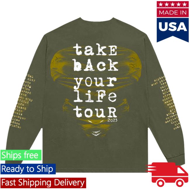 Official Disturbed Merch Store Take Back Your Life Green Longsleeve Tour Long Sleeve Tee Shirt Disturbed1 Official Disturbed Merch Store Take Back Your Life Green Longsleeve Tour Long Sleeve T-Shirts Disturbed1