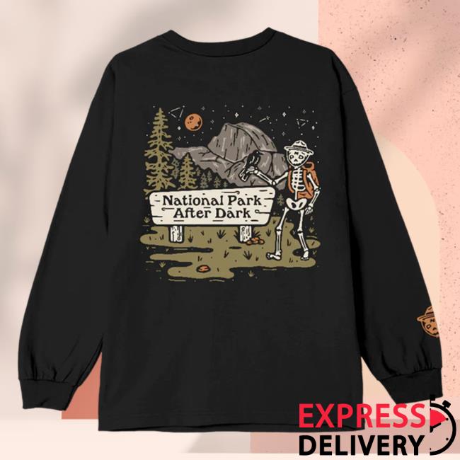 Fanjoy Merch National Park After Dark Npad National Park Black Bear Long Sleeve Tees