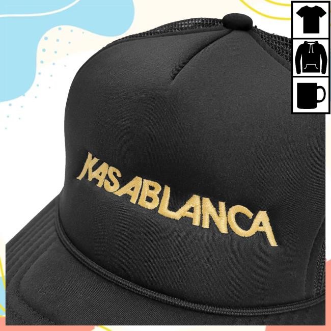 Official Kasablanca - Gold Logo Trucker Cap Official Kasablanca - Gold Logo Trucker Cap
