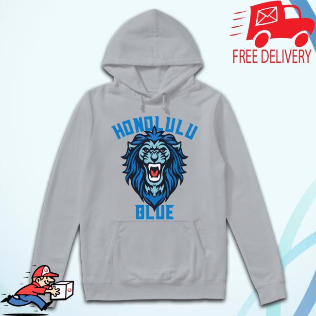 Honolulu Blue Lion Long Sleeve T Shirt Darren Mccarty Honolulu Blue Tee Shirt