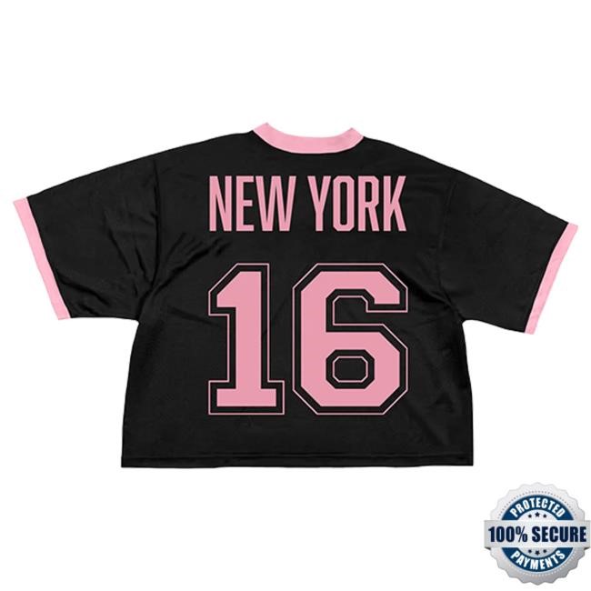 Deadline Tour Merch BLACKPINK Cropped Jersey NYC Black Shirts | Blackpink Official Merch Store Deadline Tour Merch BLACKPINK Cropped Jersey NYC Black New Shirt | Blackpink Official Merch Store