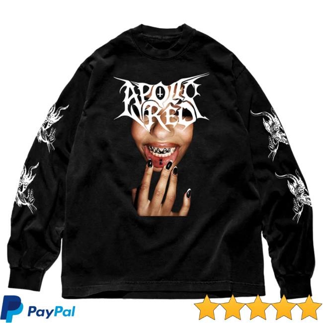 Official Playboi Carti Merch Store Apollo Red APR Lip Tat Girl LongSleeve Official Playboi Carti Merch Store Apollo Red APR Lip Tat Girl Long Sleeve New Shirt