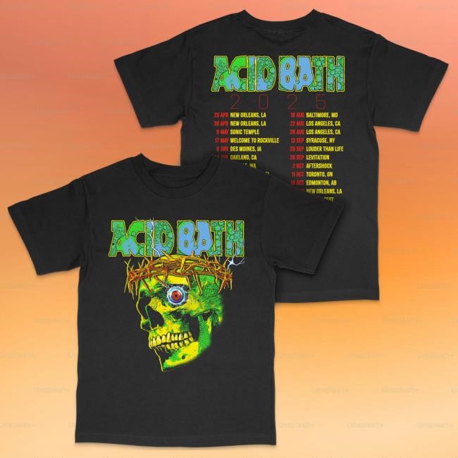 Official Acid Bath Merch Tour Shirts - American Apparel