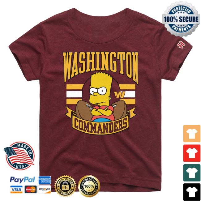 Official Youth Homage x The Simpsons Burgundy Washington Commanders Hot Shirt Official Youth Homage x The Simpsons Burgundy Washington Commanders Hot Shirt