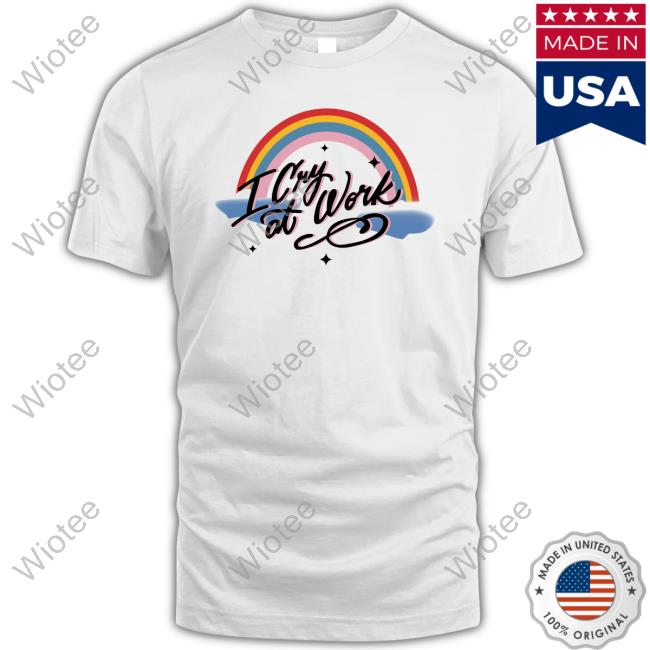 Official I Cry At Work White Hoodie