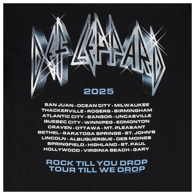 Official Def Leppard Merch Pyromania Summer Tour 2025 Tee
