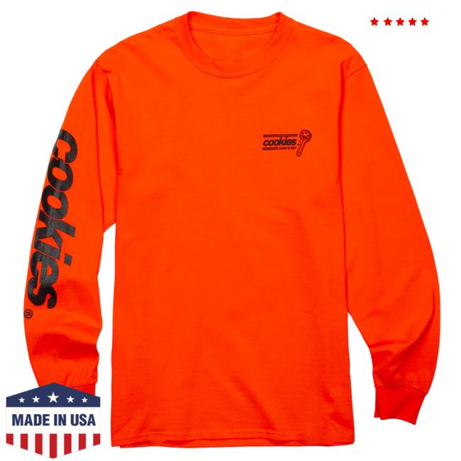 Official Cookies Merch Store Cookies Spring 2 Lock And Key Long Sleeve T-Shirt Black Apparel Clothing Shop Cookiessf